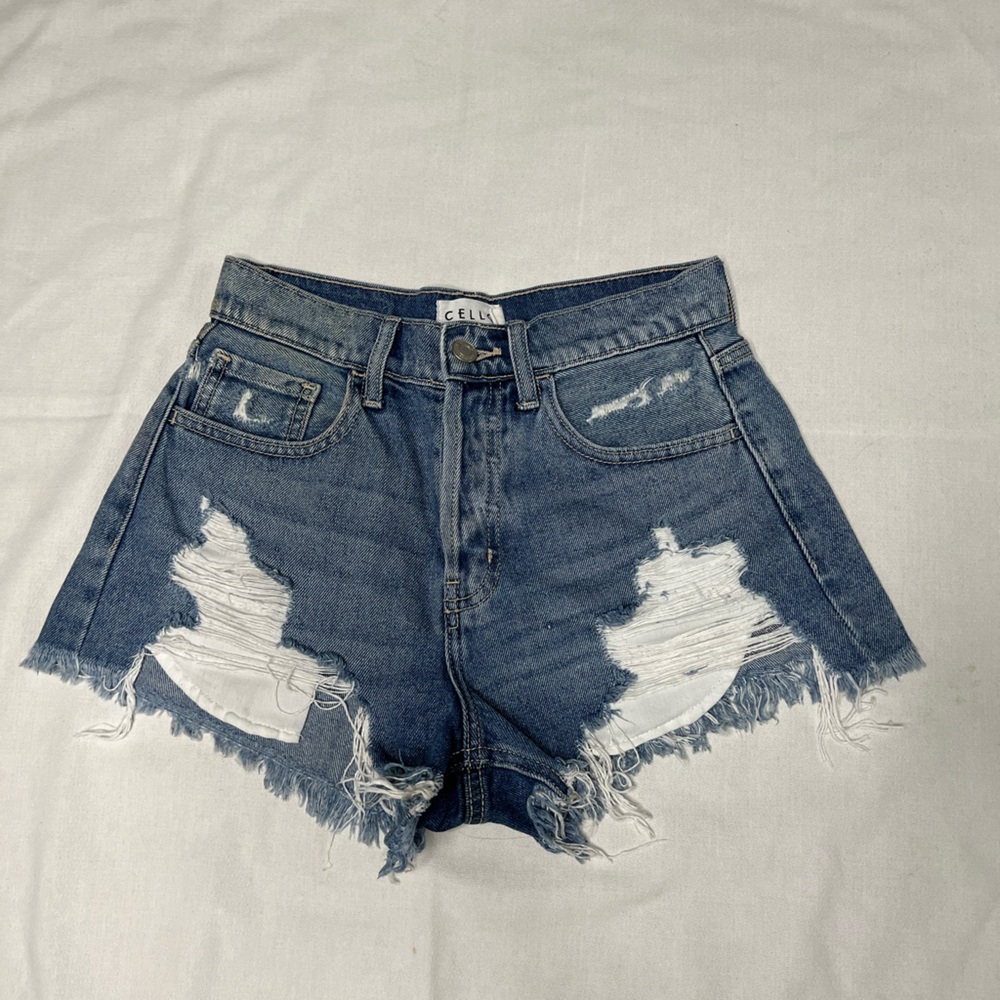 Cello Light Blue Jean Shorts